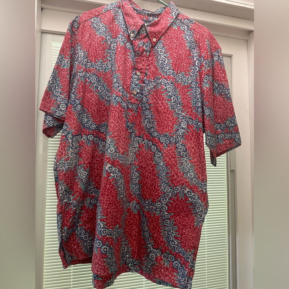 Reyn Spooner Red and Blue Casual Shirt